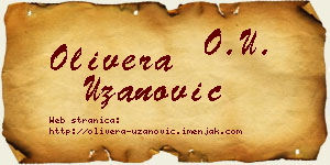 Olivera Uzanović vizit kartica
